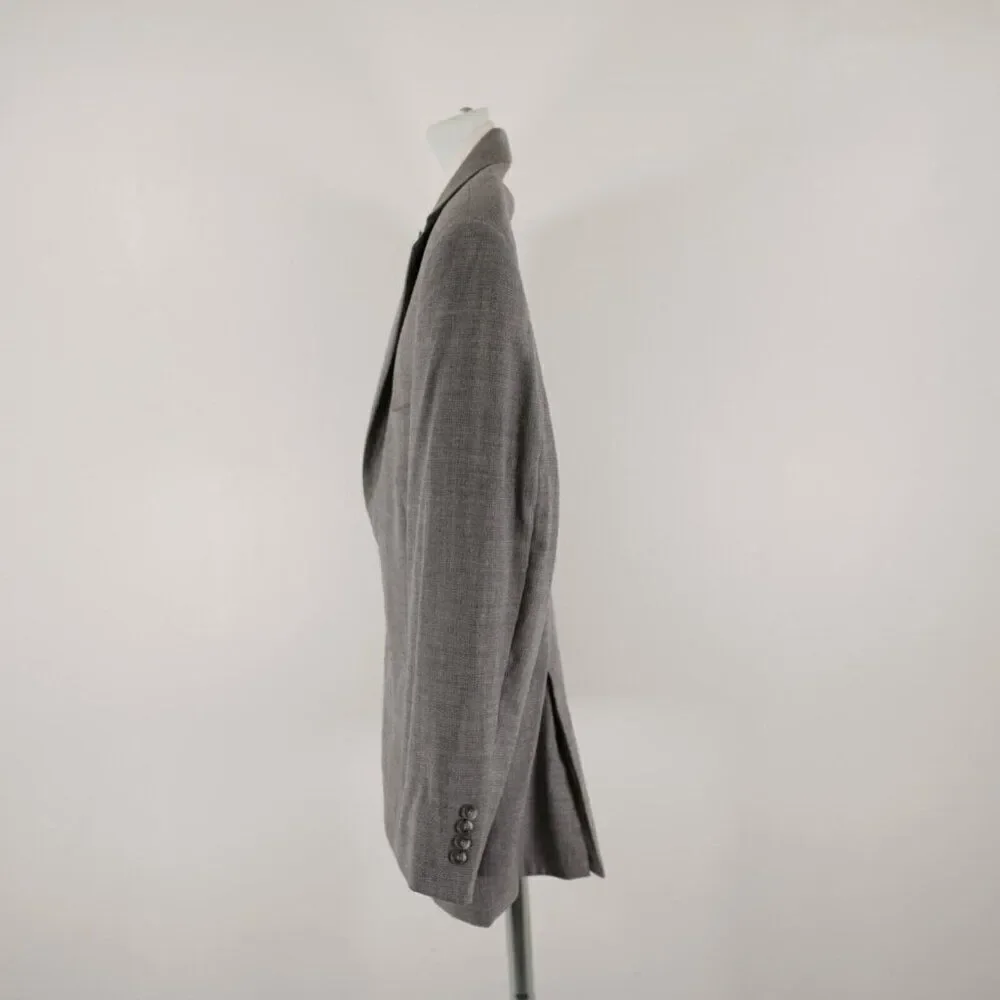 Jos A Bank Traveler's Textured Wool Gray Basketweave 2 Button Sport Coat‎ 42R